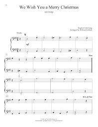 Uppercase (a c d f g) letters are the sharp notes (black keys a.k.a. William Gillock We Wish You A Merry Christmas Sheet Music Download Pdf Score 188190