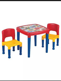 Most of them have creative motifs and prints. Kids Table And 2 Chair And 1 Table Set Buy Online At Best Prices In Pakistan Daraz Pk