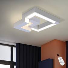 Da das tageslicht zu vielen badezimmern keinen zugang hat ist eine gute und lichtstarke deckenleuchte als ersatz vonnöten. Zmh Deckenleuchte Led Deckenlampe Dimmbar Mit Fernbedienung Farbwechsel Eckig Stufenlos Fur Wohnzimmer Badezimmer Online Kaufen Otto