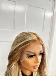 Long Wavy Golden Golden Blonde Balayage Lace Front Wig-Natasha