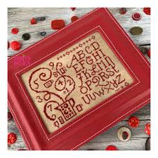 Count the Cups: Petite Red Sampler Series 1 Printed Counted Cross Stitch  Chart