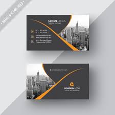 Sometimes you just need to go a little crazy. Black Business Card With Orange Details Psd Free Psd Resources