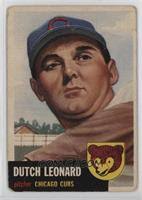 Dutch Leonard RHP 1933-53 Baseball Cards