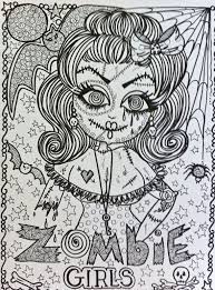 Plants vs zombies coloring pages Girl Zombies Colouring Pages Halloween Coloring Cute Coloring Pages Halloween Coloring Pages