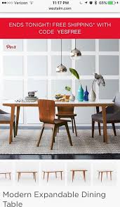 Opening hours and more information. West Elm Modern Expandable Dining Table