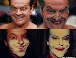Nicholson S Joker Transformation Joker Makeup Jack Nicholson Tim Burton Batman
