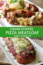 This Stuffed Meatloaf Is Made With Ground Beef Italian Sausage And Pizza Seasonings And Stuffed With Cheese Good Meatloaf Recipe Pizza Meatloaf Beef Recipes