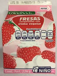 Fresas Congeladas Con Crema Colorfoods 226 G