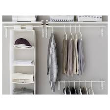 Note that the fittings must be mounted diagonally so that the clothes rail hangs straight (see assembly instructions). Mulig White Clothes Bar Ikea