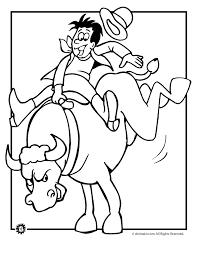 Cowboy coloring book pages to print. Rodeo Cowboy Coloring Page Woo Jr Kids Activities