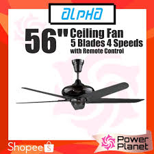 Aside from alpha ceiling, you can also check out panasonic, deka and kdk. Alpha Cosa 699 56 4 Speed 56 Ceiling Fan With Remote Control Black Cosa 699 Shopee Malaysia