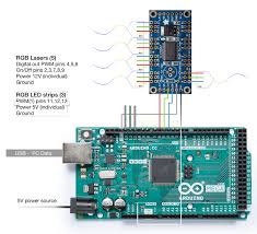 The arduino mega has in total one 3.3v pin and four 5v pins, which are able to provide a current up to 50 ma. Mega 2560 Pin Output Power And Control Question Arduino Stack Exchange