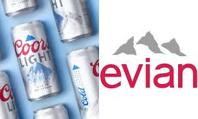 The closest font we can find for evian logo is frutiger roman, which is a humanist sans serif font designed by adrian frutiger and published by linotype. Evian France Savagely Responds To Coors Light For Copying Their Logo