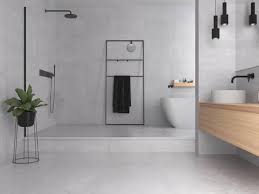 Fantastic No Cost Contemporary Bathroom Concrete Ideas Like The Appearance Of A Modern Day Lavator In 2020 Concrete Bathroom Bathroom Concrete Floor Concrete Look Tile