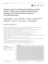 Top ten potaissa august 2017. Guidelines On The Use Of Therapeutic Apheresis In Clinical Practice 2019