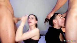 Horny Besties On Their Knees To Worship Hard Dicks - EPORNER