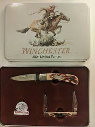 Price winchester 3 piece in box 4660213a in tin gift set / get it as soon as tue, sep 22. Winchester Limited Edition 2003 3 Piece Folding Knife Set 10 49 Picclick