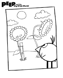 Free printable coloring pages peeps coloring pages. Peep Big Wide World Ø¯Ø± ØªÙˆÛŒÛŒØªØ± Admire The Sunflowers With Chirp Download Coloring Pages For Your Children To Color And Display With Pride Https T Co Y3ar2jhem6 Show Us Your Kid S Drawings Of Peep Chirp