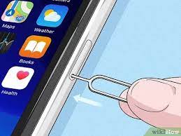 With the paper clip in the hole, use your thumb to press firmly until the tray protrudes. How To Open The Sim Tray On Iphone 9 Steps With Pictures