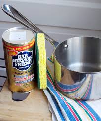 Using a soft sponge and warm, soapy water, clean the entire pan, scrubbing in a circular motion (note: How To Clean Stainless Steel Pots And Pans Kitchn