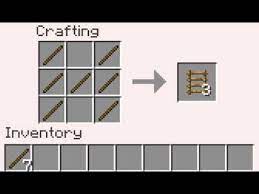 11 new ladder recipe yield as of 12w08a. Minecraft Crafting Recipe Ladder Youtube
