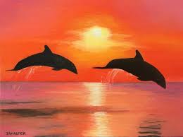 Maybe you would like to learn more about one of these? Sunset Dolphins Painting By Jill Ann Harper Saatchi Art