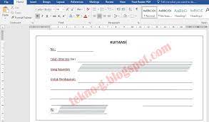 Format kwitansi kosong excelkwitansi kosong ms excel. Contoh Kwitansi Format Word