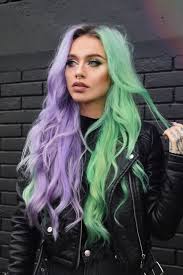 Arctic Fox Hair Color Kristina Micic My Hair Is Bipolar Just Like Me Kidding Ok Deets Hair Color A Arctic Fox Hair Color Split Dyed Hair Dyed Hair