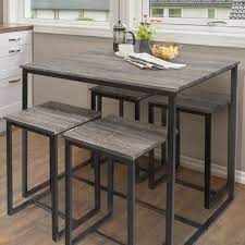 Check out our pub table selection for the very best in unique or custom, handmade pieces from our kitchen & dining tables shops. Zenvida 5 Piece Bistro Pub Table Set With 4 Stools Walmart Com Walmart Com