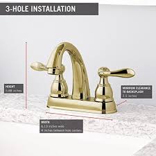 Modern chrome bath basin faucet brass faucet sink mixer tap. Centerset Polished Brass Bathroom Faucets Reviews Delta Vs Moen