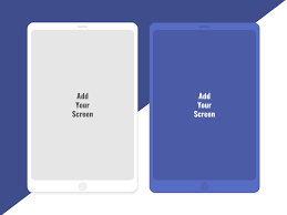 Dual Screen Clay Ipad Tablet Psd Mockup Template Ipad Tablet Mockup Template Psd Mockup Template