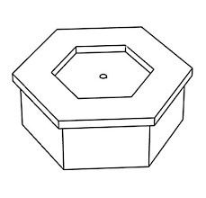 Get a hexagon form for the upper side and then create some six pillars around. Custom Made Fire Pit Covers Waterproof