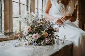 This bouquet is combined with roses and poppies which are also in season during the summer. Wedding Flowers Flowers From The Farm