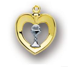 Sterling Silver First Communion Heart Gold Over Silver Beattitudes Religious Gifts