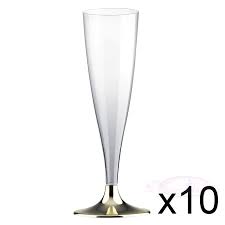 Les flûtes à champagne (12cl à 18cl) sont longues et étroites, dont la courbe élégante permet de mettre en valeur les bulles à leur montée. 10 Flutes A Champagne Or En Plastique Pas Cher Dragees Anahita