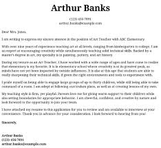 Art Teacher Cover Letter Examples Samples Templates Resume Com