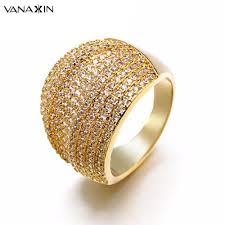 Us 17 24 50 Off Vanaxin Wide Rose White Gold Qalo Men Ring Punk Hiphop Finger Darry Bling Aaa 234 Pieces Small Cubic Zirconia Rings For Women In