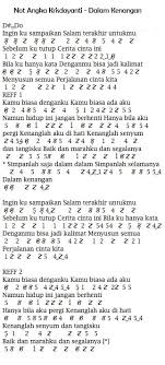 5 66/6/ 6/ 6/ 66 6624/ tak berubah dan tak pernah berbeda. Not Angka Lagu Kamu Dan Kenangan Maudy Ayunda