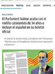 ❗Finalmente el Boletín del Parlamento Balear se publicará en ambas lenguas  oficiales. Debería ser lo NORMAL en todo lo oficial de las comunidades con  lengua regional, pero la normativa de NORMALIZCIÓN lingüística