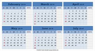 2019 February July Calendar July Calendar Online Calendar Calendar Template