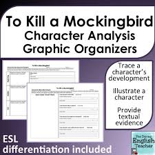 to kill a mockingbird character analysis graphic organizers