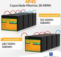 Bateria de fosfato de ferro e lítio LiFePO4 12V 100Ah ...