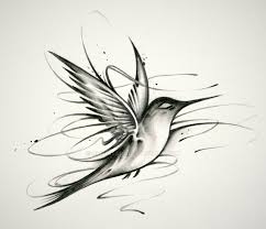 Art comes from many things, this image makes a good hummingbird tattoo for your back. Tattoo Easy Cute Hummingbird Drawing Novocom Top