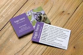 Starting an essential oil business can be a creative and rewarding business opportunity! Bee Pollenating Lavender Business Card Printable Etsy Printable Business Cards Essential Oils Business Essential Oils