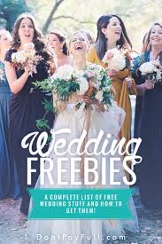 Wedding Freebies A Complete List Of Free Wedding Stuff And How To Get Them Wedding Freebies Wedding Saving Frugal Wedding