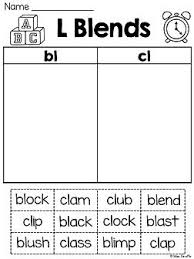 Some consonants blend together and these need to be mastered by children in order to confidently decode words while reading. L Blends Worksheets And Activities Beginning Blends Blends Worksheets Consonant Blends Worksheets Learning Worksheets