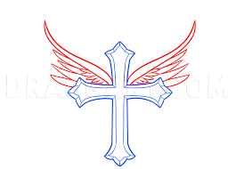 All you will need is a pencil, a piece of paper, and an eraser. How To Draw A Cross With Wings Step By Step Drawing Guide By Dawn Dragoart Com