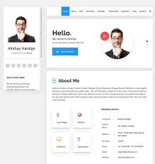 Resume template with a profile. 70 Best Personal Website Templates 2021 Freshdesignweb