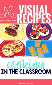 No Bake Visual Recipes With Real Pictures For Any Classroom Setting Encourage Language De Visual Recipes Cooking In The Classroom Preschool Cooking Activities