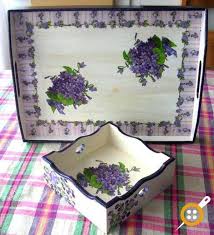 Ahsap Boyama Pecetelik Modelleri 70 Adet Ahsap Boyama Ornekleri Tepsi Elisi Fikirleri Decoupage
